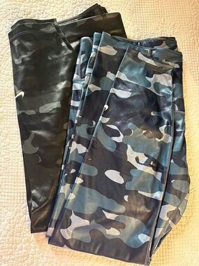 Nike Camouflage Print Leggings in Black and Gray women’s size1x